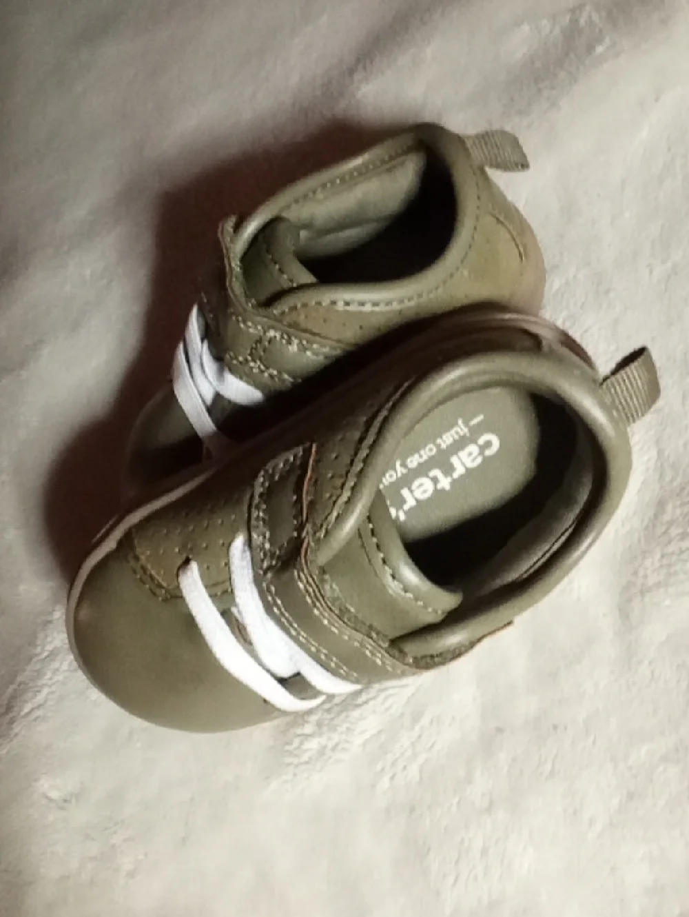 CARTERS Kids Olive Green Casual Lace-Up Shoes SIZE 4 LIL ONES - Picture 5 of 7